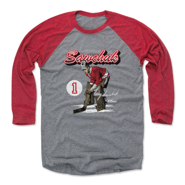 Terry Sawchuk Detroit Retro Script WHT