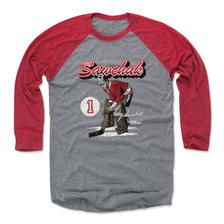 Terry Sawchuk Detroit Retro Script WHT