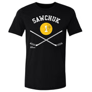 Terry Sawchuk Boston 1 Sticks WHT