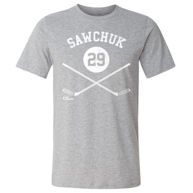 Terry Sawchuk Detroit 29 Sticks WHT