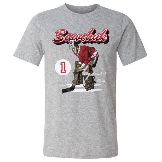 Terry Sawchuk Detroit Retro Script WHT