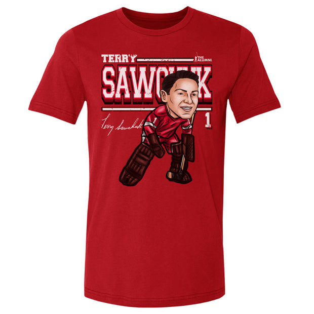 Terry Sawchuk Detroit Cartoon WHT