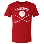 Terry Sawchuk Detroit 1 Sticks WHT