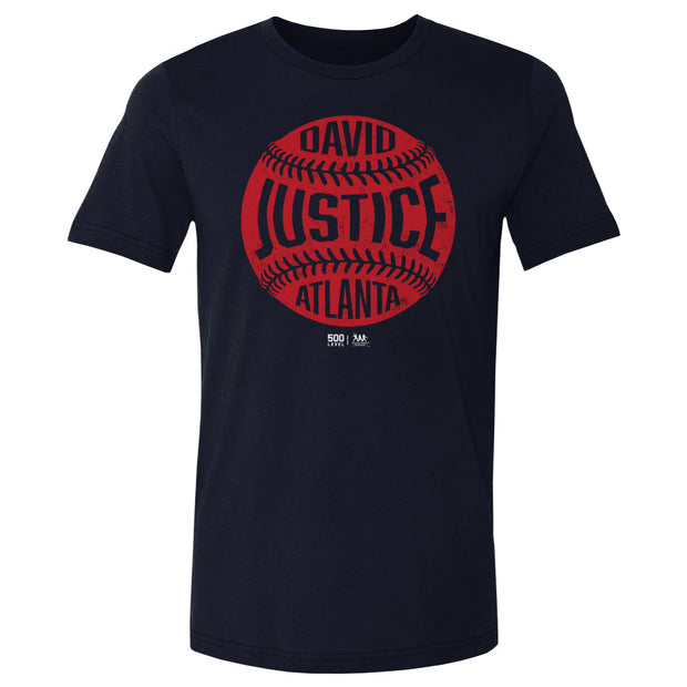 David Justice Atlanta Vintage Baseball WHT