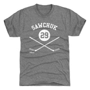 Terry Sawchuk Detroit 29 Sticks WHT