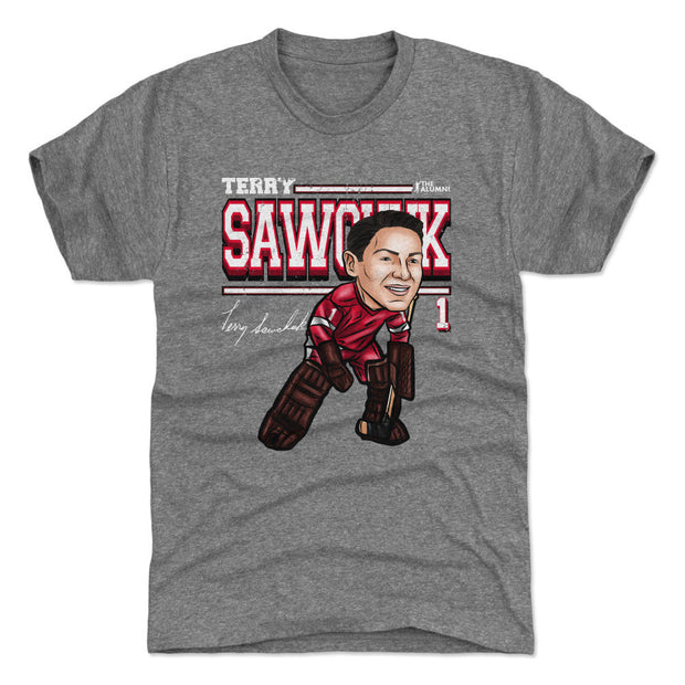 Terry Sawchuk Detroit Cartoon WHT