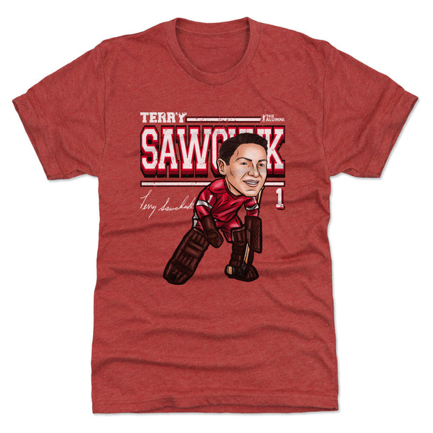 Terry Sawchuk Detroit Cartoon WHT