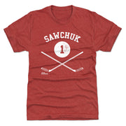 Terry Sawchuk Detroit 1 Sticks WHT