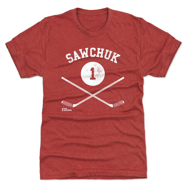 Terry Sawchuk Detroit 1 Sticks WHT