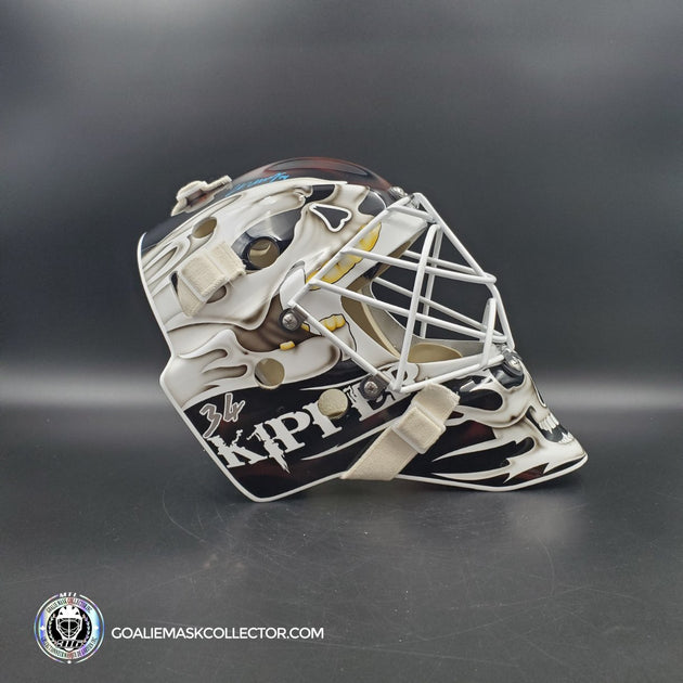 Miikka Kipper Kiprusoff Signed Goalie Mask Calgary V4 2012 White Skull ...