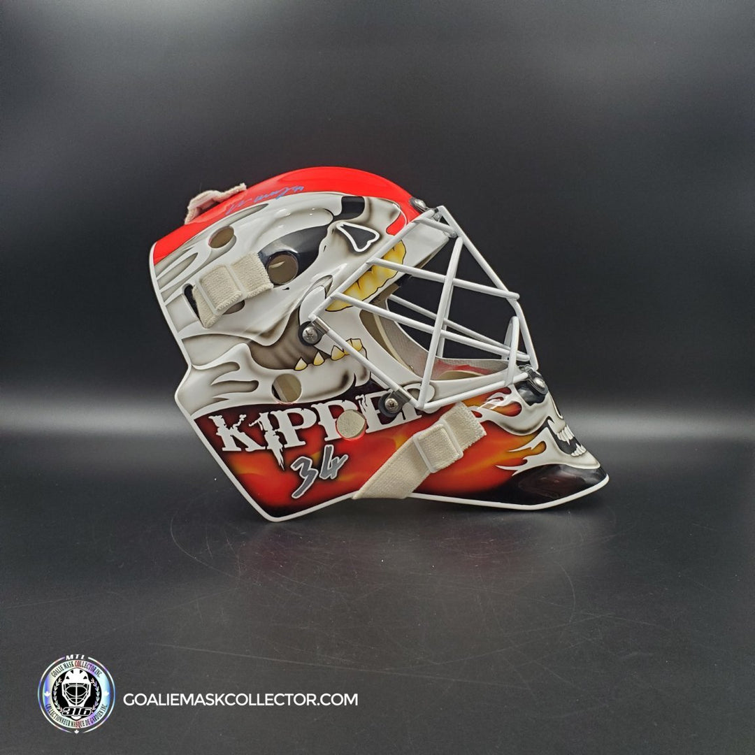 ❤️マクファーレン　NHL ゴーリー　マイクリクター‼️ Miikka Kipper Kiprusoff Signed Goalie Mask Calgary 2010 V3