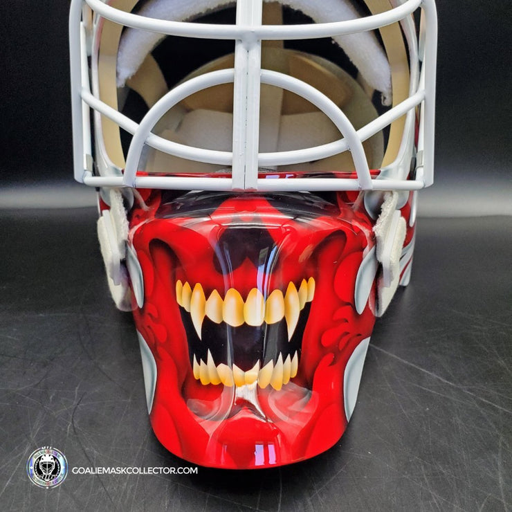 Miikka Kiprusoff Goalie Mask Unsigned Calgary V2 Tribute