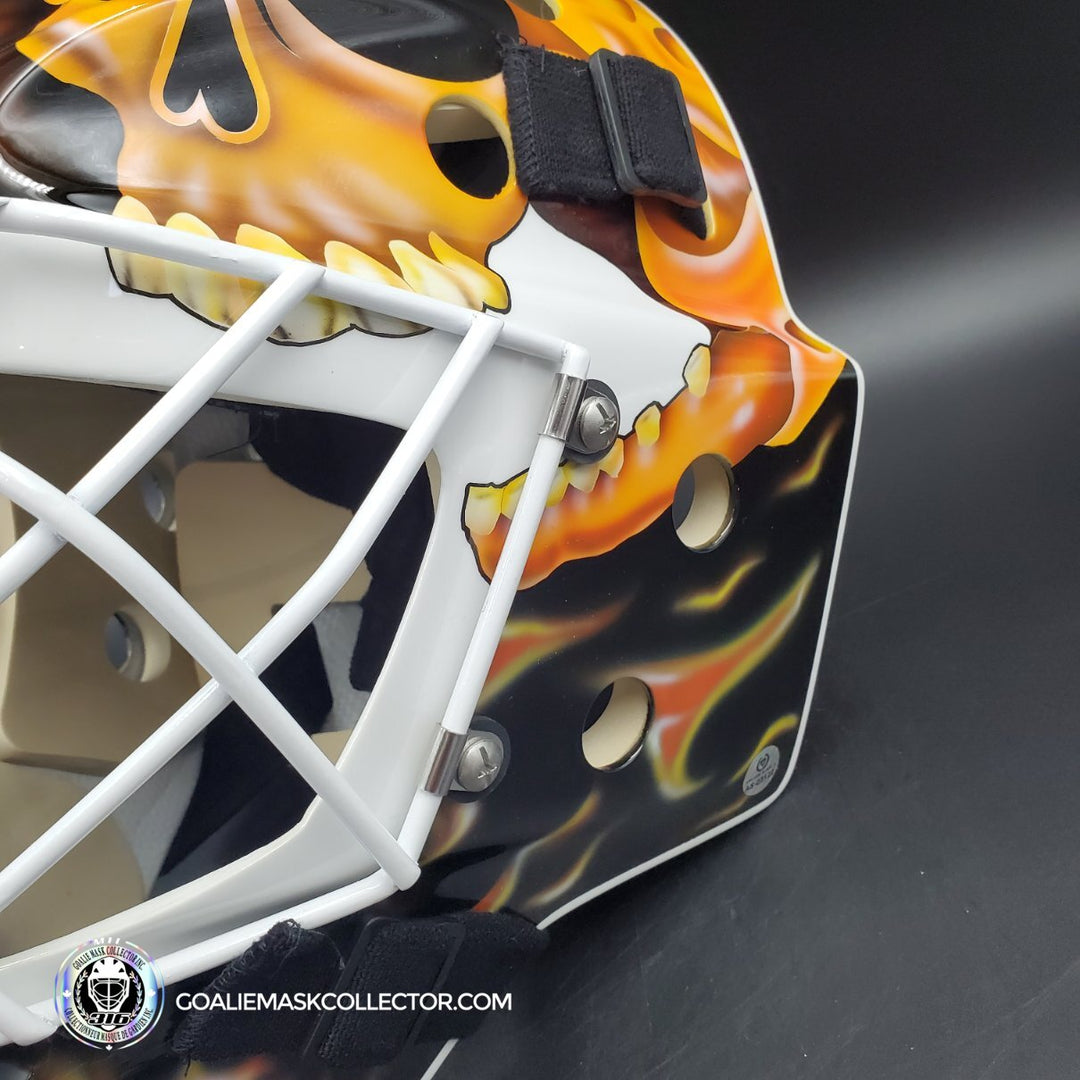 Miikka Kiprusoff Signed Goalie Mask Calgary V1 Flame Skull