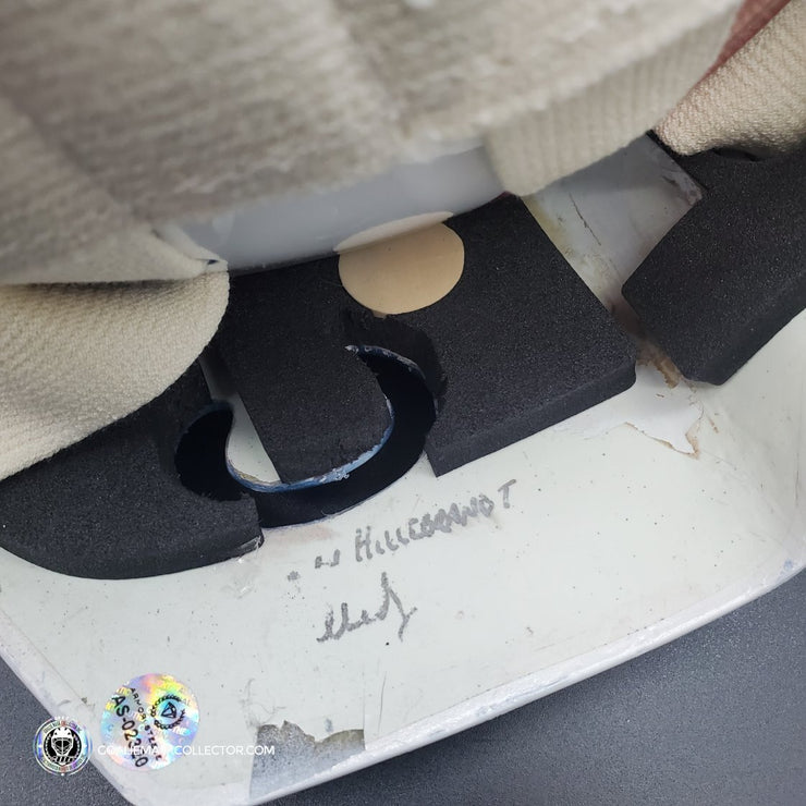 Mike Richter Ed Cubberly Goalie Mask Game Worn By Jon Hillebrandt AHL Refurbished Signed by Mike Richter And Jon Hillebrandt - AS-02320