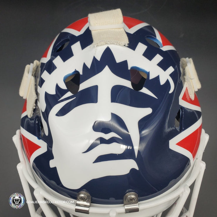 Mike Richter Ed Cubberly Goalie Mask Game Worn By Jon Hillebrandt AHL Refurbished Signed by Mike Richter And Jon Hillebrandt - AS-02320