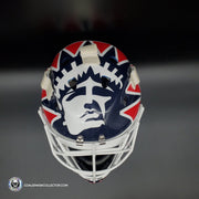 Mike Richter Ed Cubberly Goalie Mask Game Worn By Jon Hillebrandt AHL Refurbished Signed by Mike Richter And Jon Hillebrandt - AS-02320