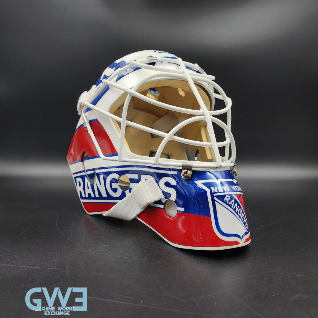 Mike Richter 1996 game worn goalie mask from the Ed Cubberly Collection AS-03146
