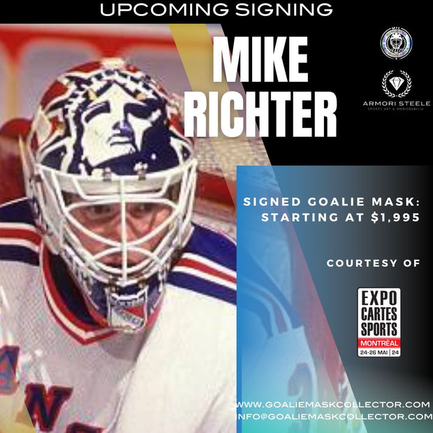 Upcoming Signing: Mike Richter Signed Goalie Mask Tribute Signature Edition Autographed-COMPLETE