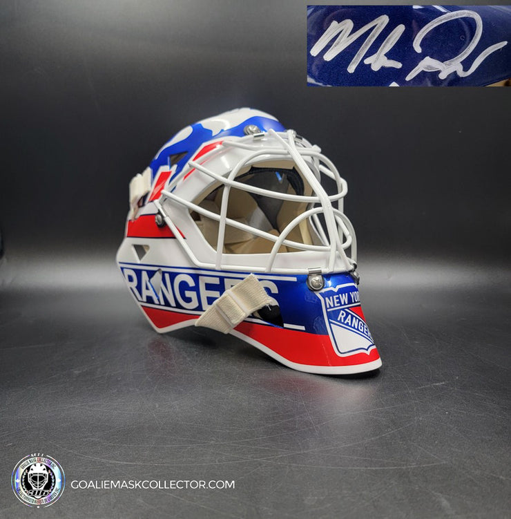 Mike Richter Signed Goalie Mask New York Classic V1 White Contour Signature Edition Autographed