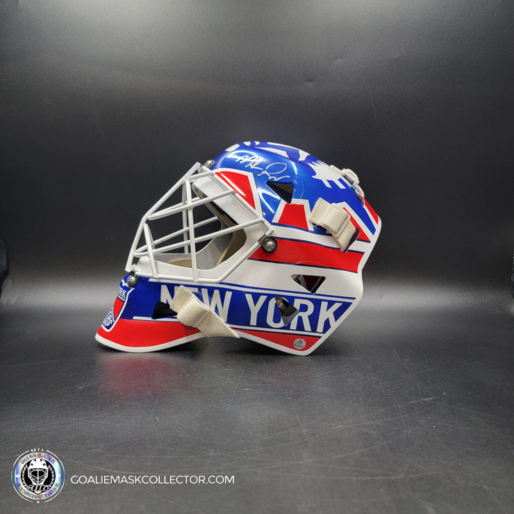 Mike Richter Signed Goalie Mask New York Classic V1 White Contour Signature Edition Autographed