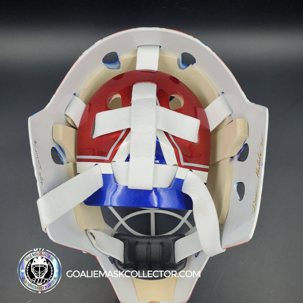 Mike Richter Goalie Mask Game Ready New York Rangers 1999-2000 Bauer Pros Choice Dom Malerba Shell Painted By Ron Slater