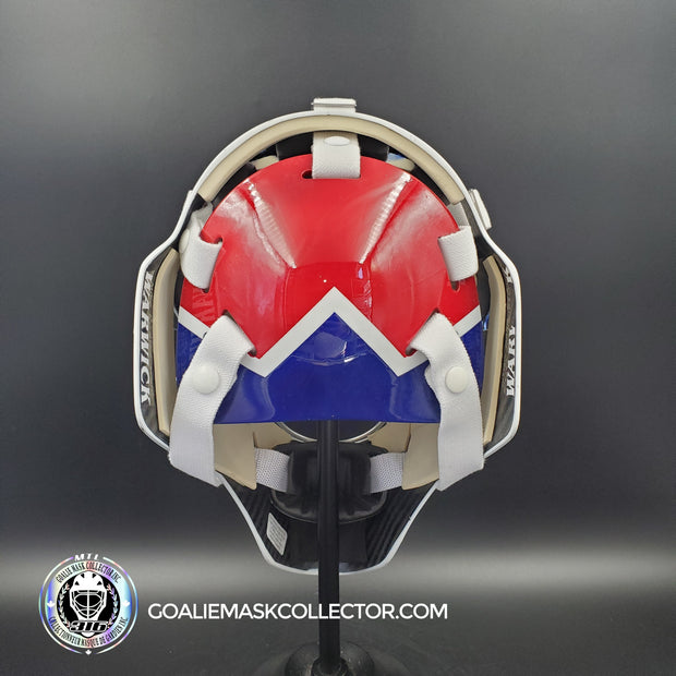 Mike Richter Goalie Mask Game Ready New York Rangers 1999-2000 Bauer Pros Choice Dom Malerba Shell Painted By Ron Slater