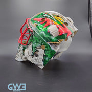 Niklas Backstrom Game Worn Goalie Mask 2014-15 Minnesota Wild "Wild Instincts Part II" By DaveArt and Dom Malerba Photo-Matched AS-03407