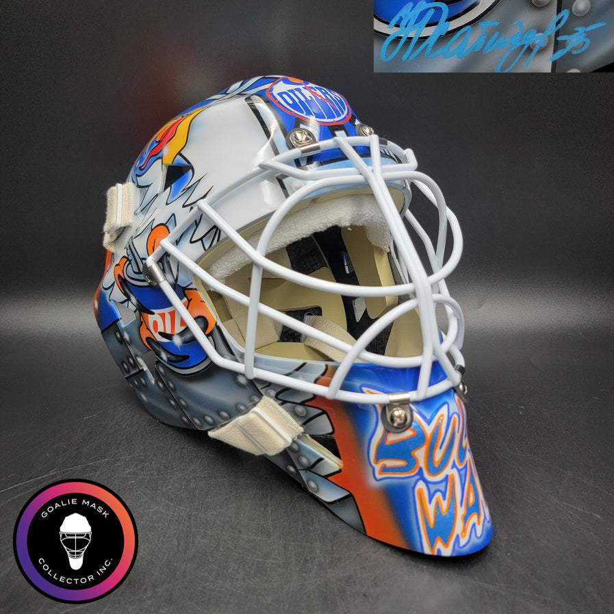 Nikolai Khabibulin Signed Goalie Mask 2013 Edmonton Signature Edition Autographed Tribute
