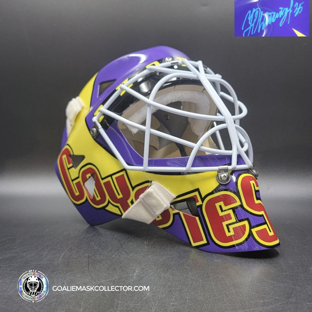 Nikolai Khabibulin Signed Goalie Mask Phoenix V2 GLOW IN DARK Signature Edition Autographed Tribute
