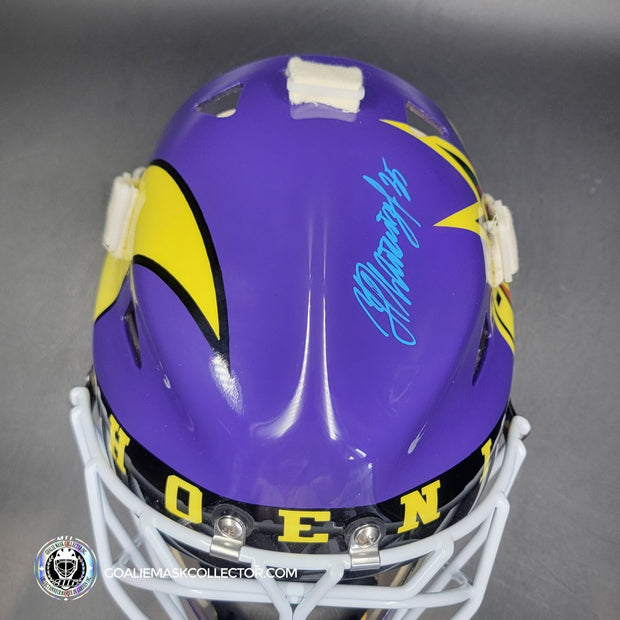 Nikolai Khabibulin Signed Goalie Mask Phoenix V2 GLOW IN DARK Signature Edition Autographed Tribute