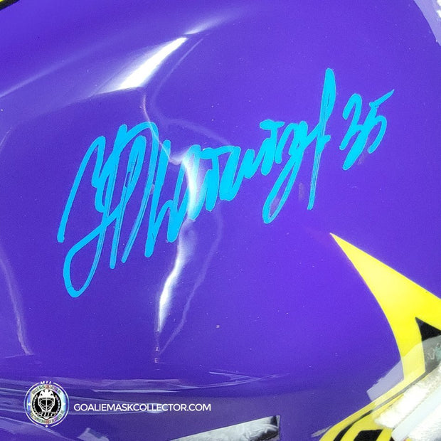 Nikolai Khabibulin Signed Goalie Mask Phoenix V2 GLOW IN DARK Signature Edition Autographed Tribute
