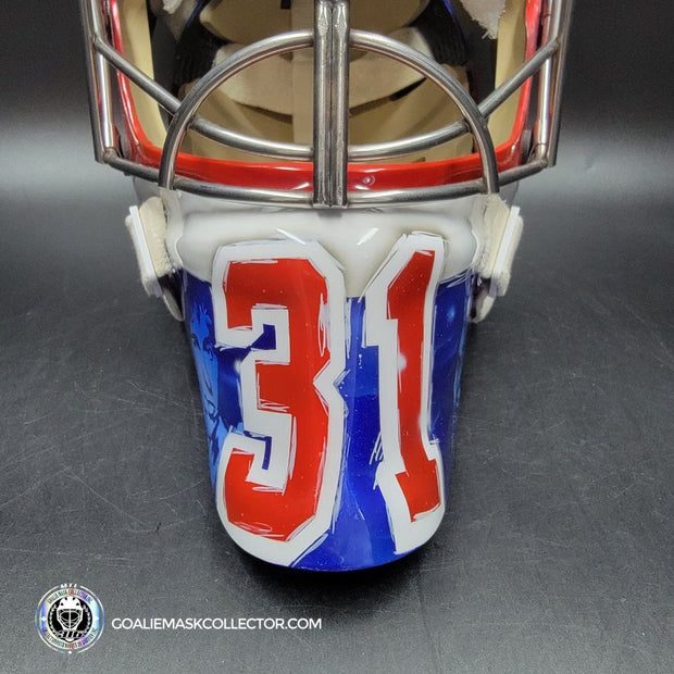 Ondrej Pavelec Goalie Mask Unsigned 2017 New York Bruce Springsteen Tribute