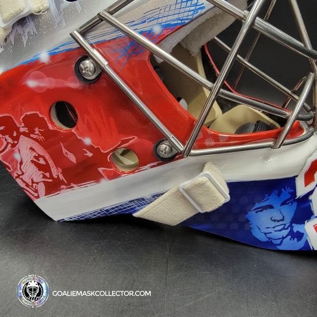 Ondrej Pavelec Goalie Mask Unsigned 2017 New York Bruce Springsteen Tribute