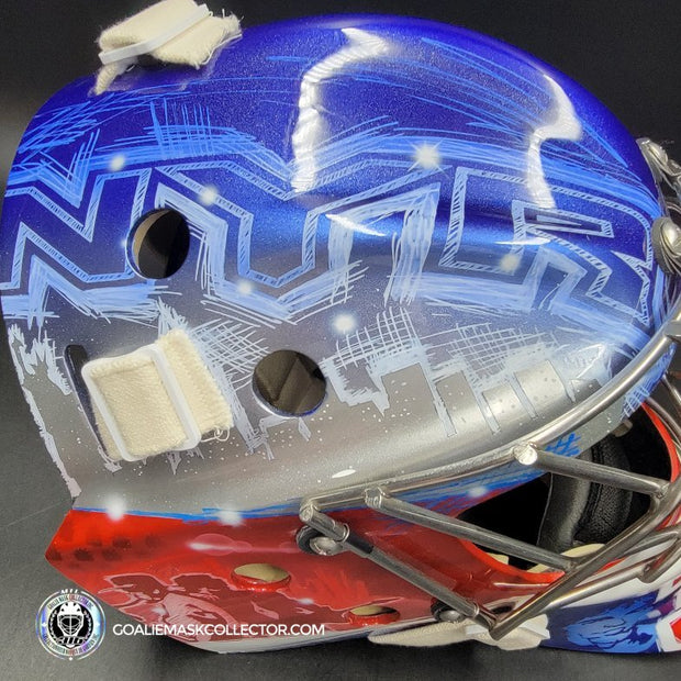 Ondrej Pavelec Goalie Mask Unsigned 2017 New York Bruce Springsteen Tribute