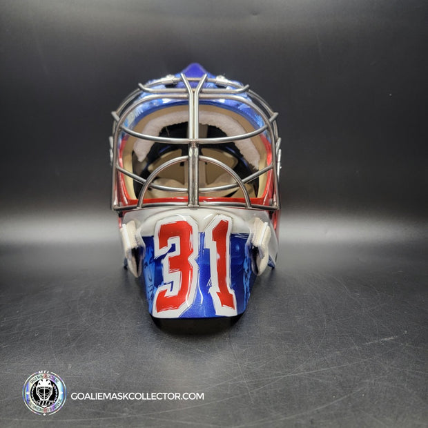 Ondrej Pavelec Goalie Mask Unsigned 2017 New York Bruce Springsteen Tribute