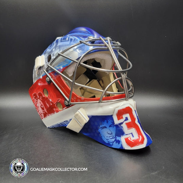 Ondrej Pavelec Goalie Mask Unsigned 2017 New York Bruce Springsteen Tribute