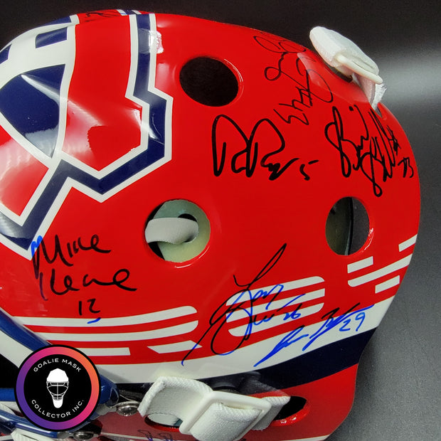 Patrick Roy Signed Goalie Mask Full Team Montreal Canadiens 1993 Stanley Cup Winning Team Autographed AS-03532
