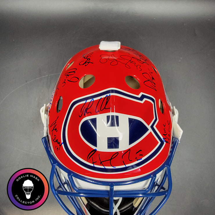 Patrick Roy Signed Goalie Mask Full Team Montreal Canadiens 1993 Stanley Cup Winning Team Autographed AS-03532