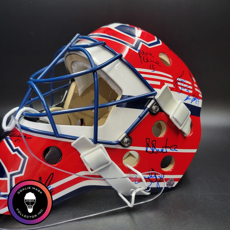 Patrick Roy Signed Goalie Mask Full Team Montreal Canadiens 1993 Stanley Cup Winning Team Autographed AS-03532