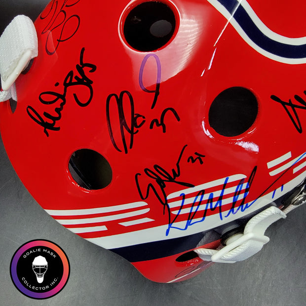 Patrick Roy Signed Goalie Mask Full Team Montreal Canadiens 1993 Stanley Cup Winning Team Autographed AS-03532