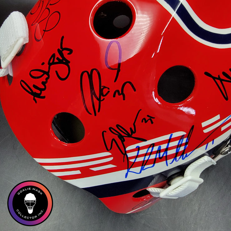 Patrick Roy Signed Goalie Mask Full Team Montreal Canadiens 1993 Stanley Cup Winning Team Autographed AS-03532
