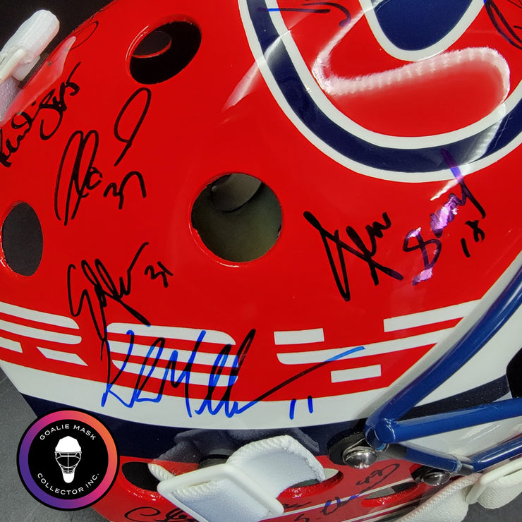 Patrick Roy Signed Goalie Mask Full Team Montreal Canadiens 1993 Stanley Cup Winning Team Autographed AS-03532