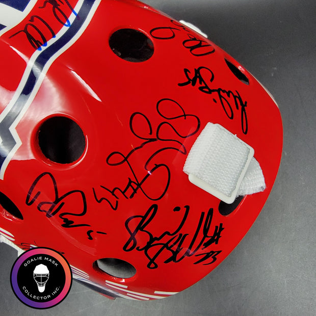 Patrick Roy Signed Goalie Mask Full Team Montreal Canadiens 1993 Stanley Cup Winning Team Autographed AS-03532