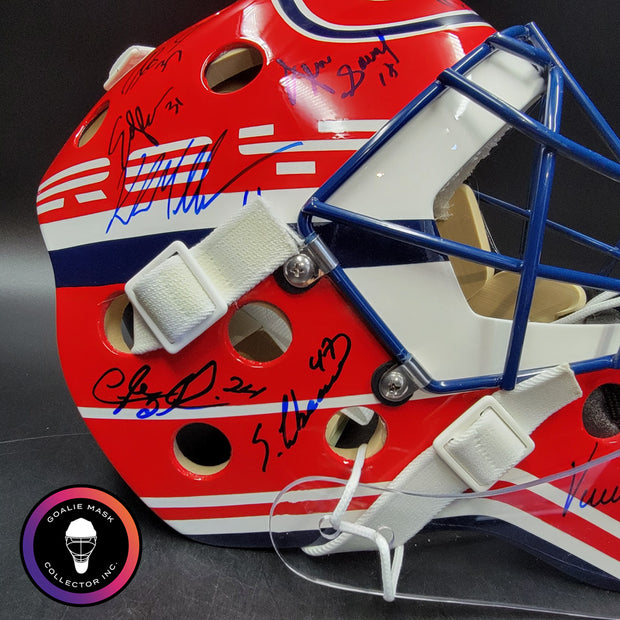 Patrick Roy Signed Goalie Mask Full Team Montreal Canadiens 1993 Stanley Cup Winning Team Autographed AS-03532