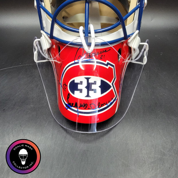 Patrick Roy Signed Goalie Mask Full Team Montreal Canadiens 1993 Stanley Cup Winning Team Autographed AS-03532