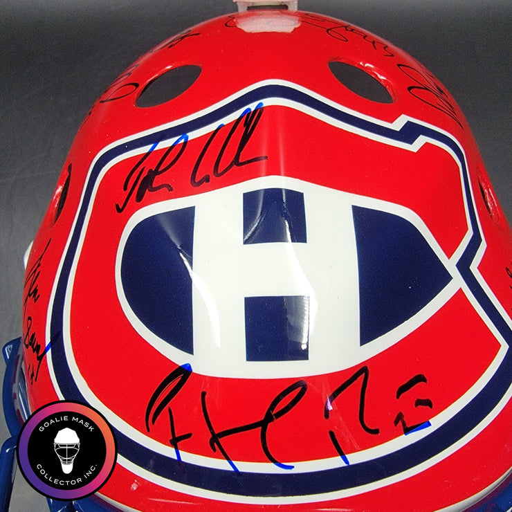 Patrick Roy Signed Goalie Mask Full Team Montreal Canadiens 1993 Stanley Cup Winning Team Autographed AS-03532