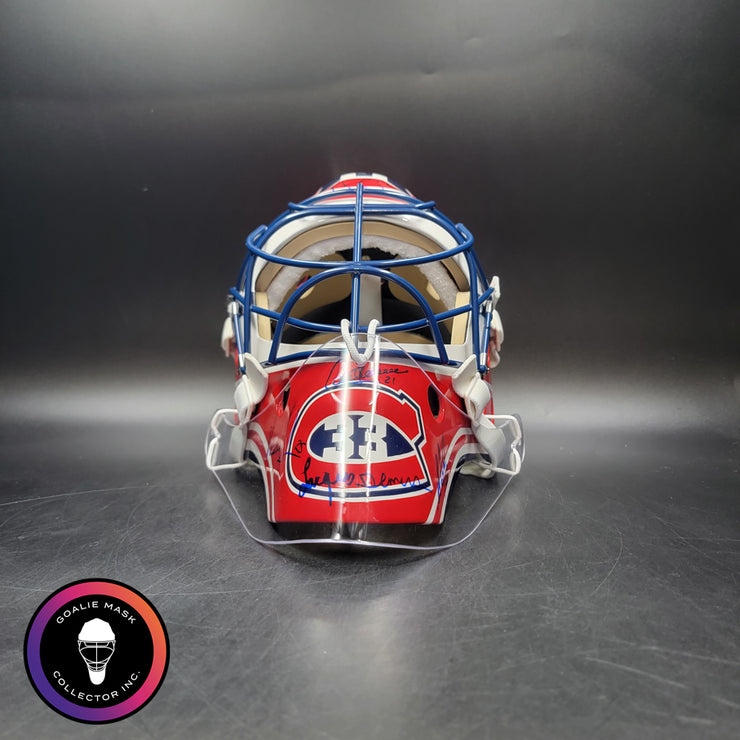 Patrick Roy Signed Goalie Mask Full Team Montreal Canadiens 1993 Stanley Cup Winning Team Autographed AS-03532