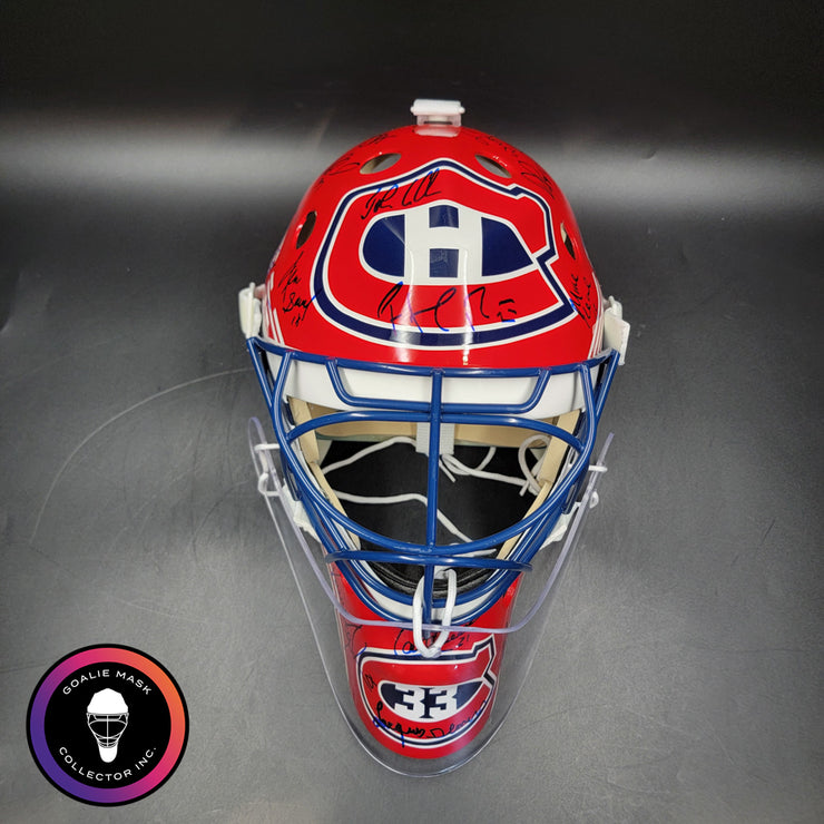 Patrick Roy Signed Goalie Mask Full Team Montreal Canadiens 1993 Stanley Cup Winning Team Autographed AS-03532