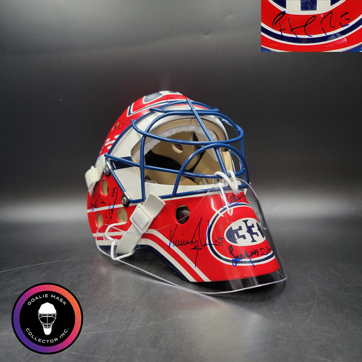 Patrick Roy Signed Goalie Mask Full Team Montreal Canadiens 1993 Stanley Cup Winning Team Autographed AS-03532