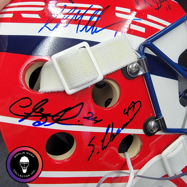 Patrick Roy Signed Goalie Mask Full Team Montreal Canadiens 1993 Stanley Cup Winning Team Autographed AS-03532